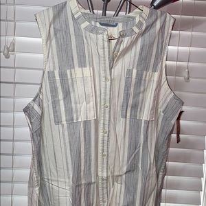 Stripped sleeveless dress